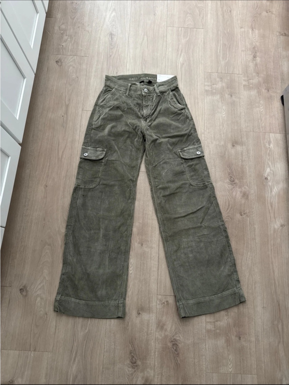 American Eagle Outfitters Olive Corduroy Cargo Pants